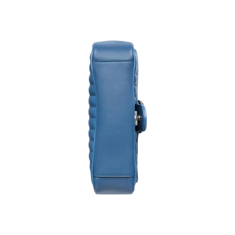 GUCCI GG Marmont Leather Shoulder Bags Handbags Small Size Women's Blue-6