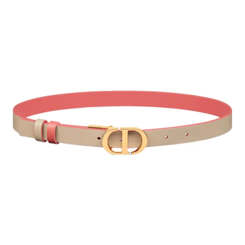 DIOR Cow Leather Belt Women's Width  3CM-3