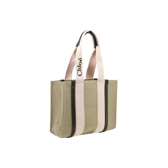 Chloe Chloé Bags Canvas With Leather Tote Bag, Canvas Bag, Handbag, Shoulder Bag Women's-1