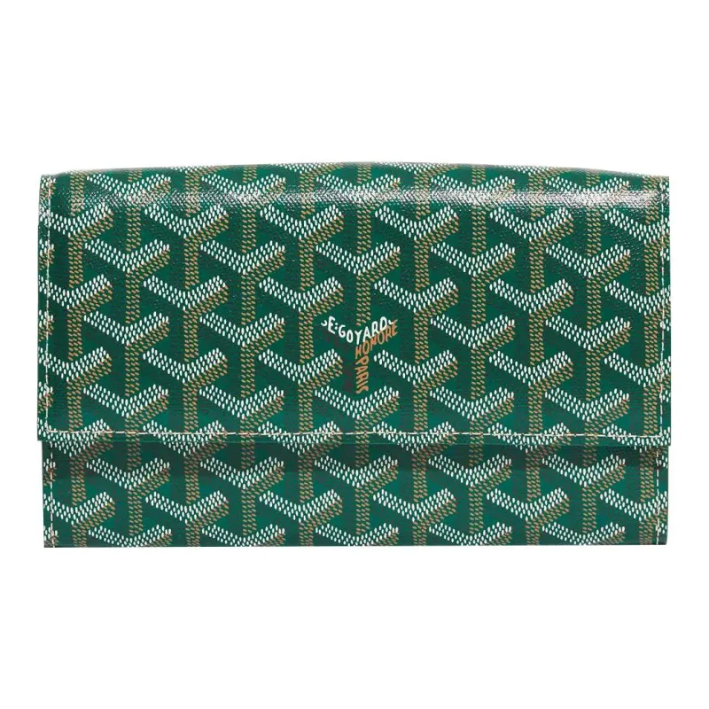 GOYARD Varenne Canvas With Leather Shoulder Bag, Crossbody Bag, Wallet Women's Green-1