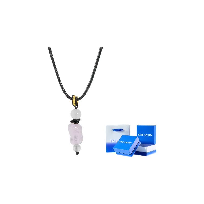 ENFANTIN Obsidian Jade Necklaces Unisex-4