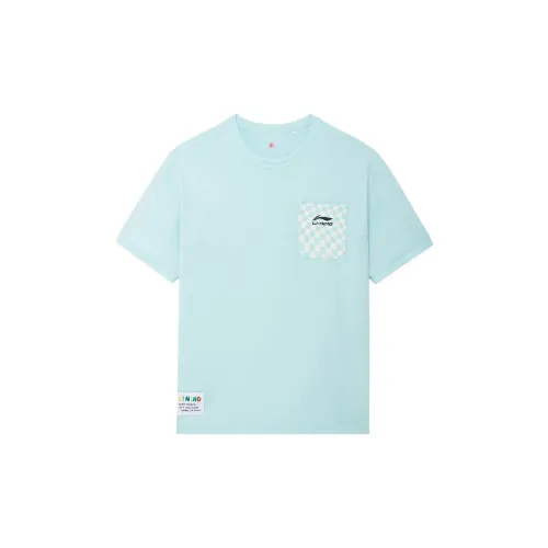 LiNing Rooovie T-Shirts Unisex Ice Clear Blue