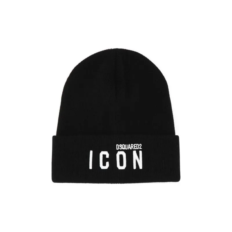 DSQUARED 2 Logo Patch Knitted Beanie-0