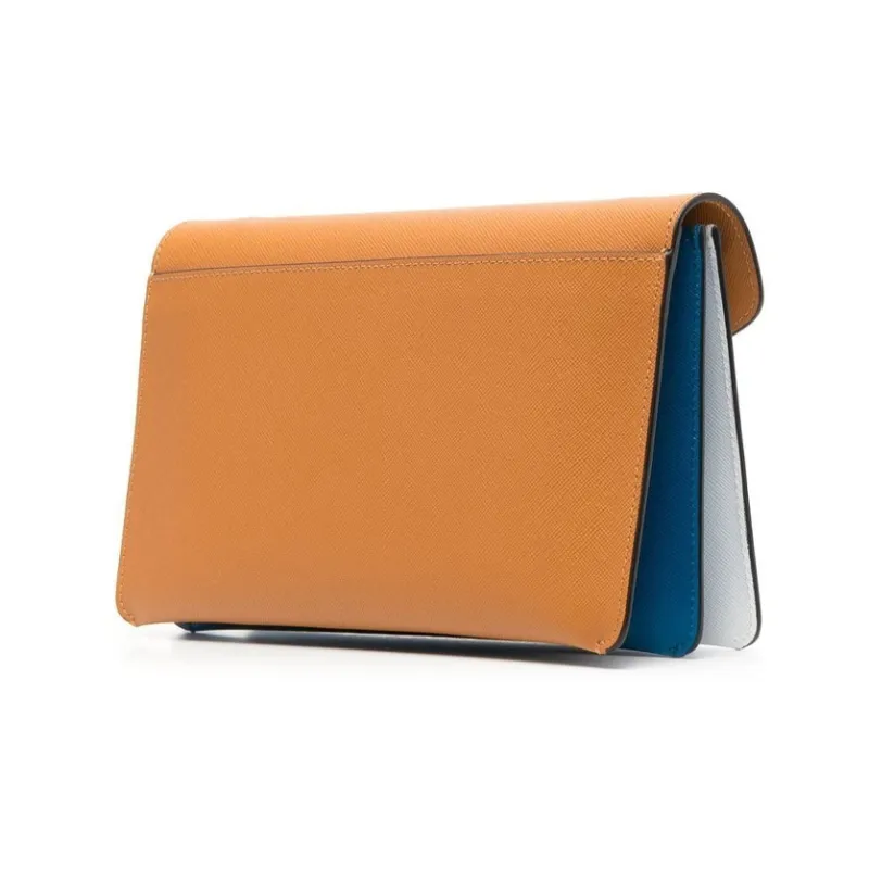 MARNI Leather Crossbody Bag Women's White/Light Brown-1