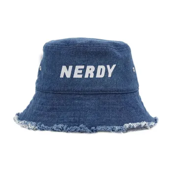 Nerdy Bucket Hats Unisex Blue