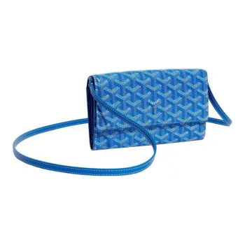 GOYARD Varenne Canvas With Leather Shoulder Bag Crossbody Bag Women's Sky Blue