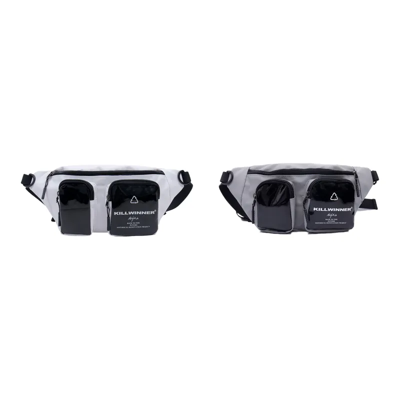 KILLWINNER Polyester Crossbody One Shoulder Fanny Pack Regular Unisex Gray-28