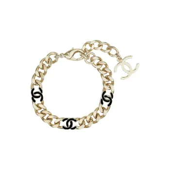 CHANEL 1986 1988 CC logo Bracelet