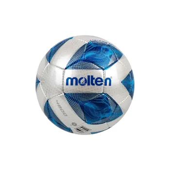 Molten Size 5 Ball Soccer PU Hand Stitched Soccer Ball Unisex Silver Blue