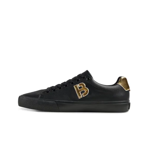 HUGO BOSS Skateboard Shoes Men Low-Top Black/Gold