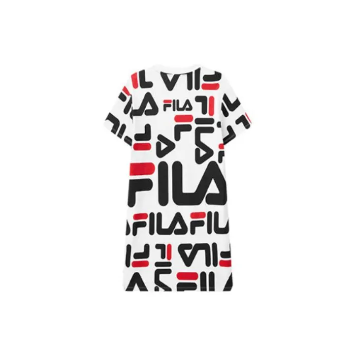 FILA Short Sleeved Dress Women's White-1
