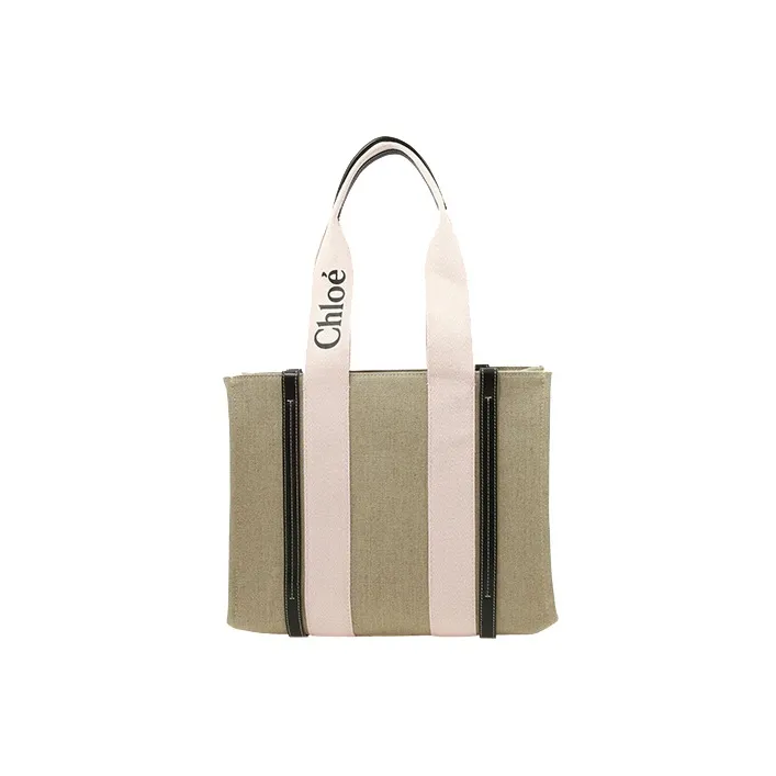 Chloe Chloé Bags Canvas With Leather Tote Bag, Canvas Bag, Handbag, Shoulder Bag Women's-2