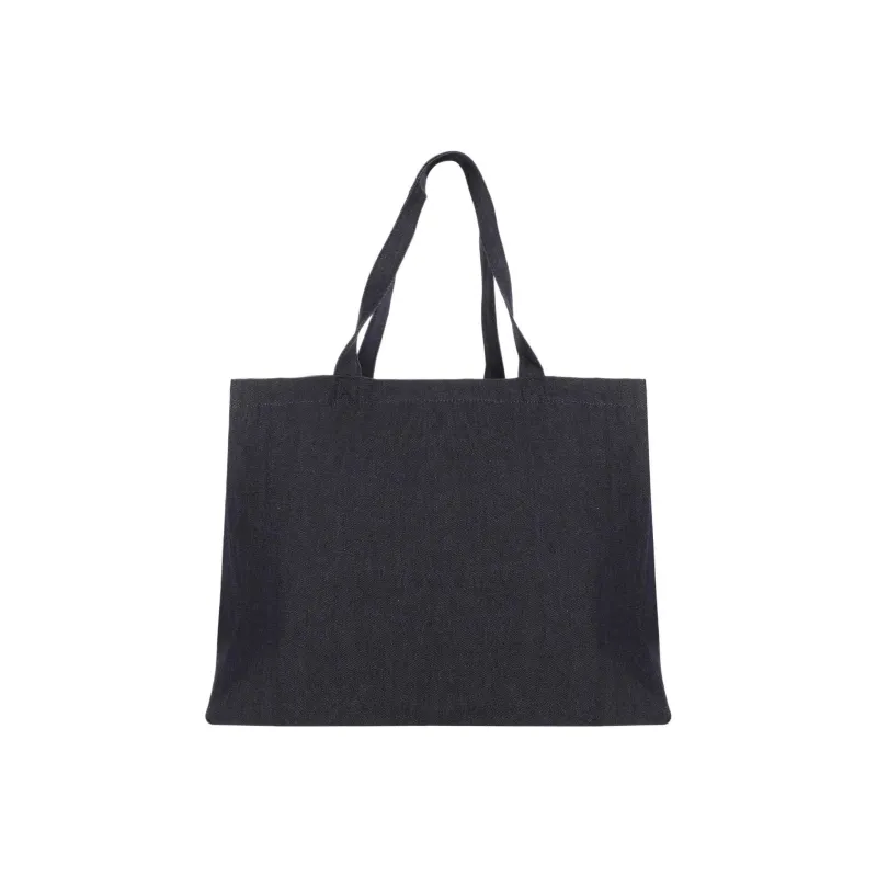 A.P.C Polyurethane Tote Bag Shopping Bag Handbag Unisex Blue-3