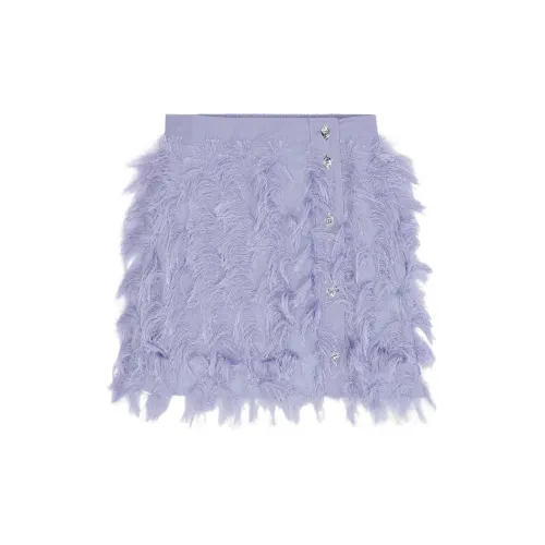 GANNI Casual Short Skirts Women's Light Purple