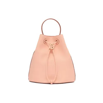 Burberry Calfskin Bucket Bag Portable Crossbody Bag Shoulder Bag Small Size Women's Candy Color/Peach Pink