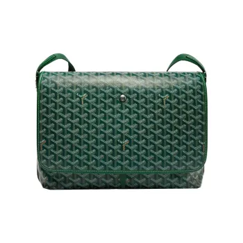 GOYARD CAPETIEN Canvas With Leather Envelope Bag, Messenger Bag, Shoulder Bag, Crossbody Bag Medium Size Unisex Green