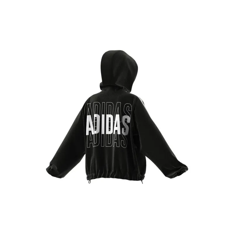 adidas Essentials Repeat Logo Loose-Fit Windbreaker Black-2