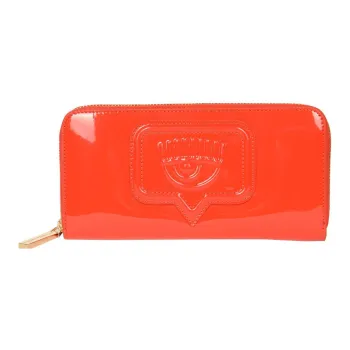 CHIARA FERRAGNI Polyurethane Wallets Clutches Regular Women's Orange