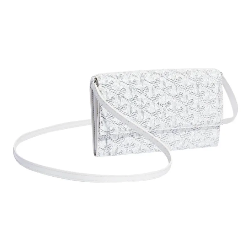 GOYARD Varenne Canvas With Leather Shoulder Bag Crossbody Bag Women's White-0