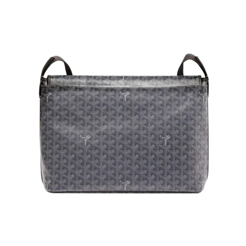 GOYARD CAPETIEN Canvas With Leather Envelope Bag Messenger Bag Crossbody Bag Shoulder Bag Medium Size Unisex Gray-2