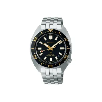 SEIKO Prospe Automatic Mechanical Movement Stainless Steel Strap Watch Men's Watch Black Dial