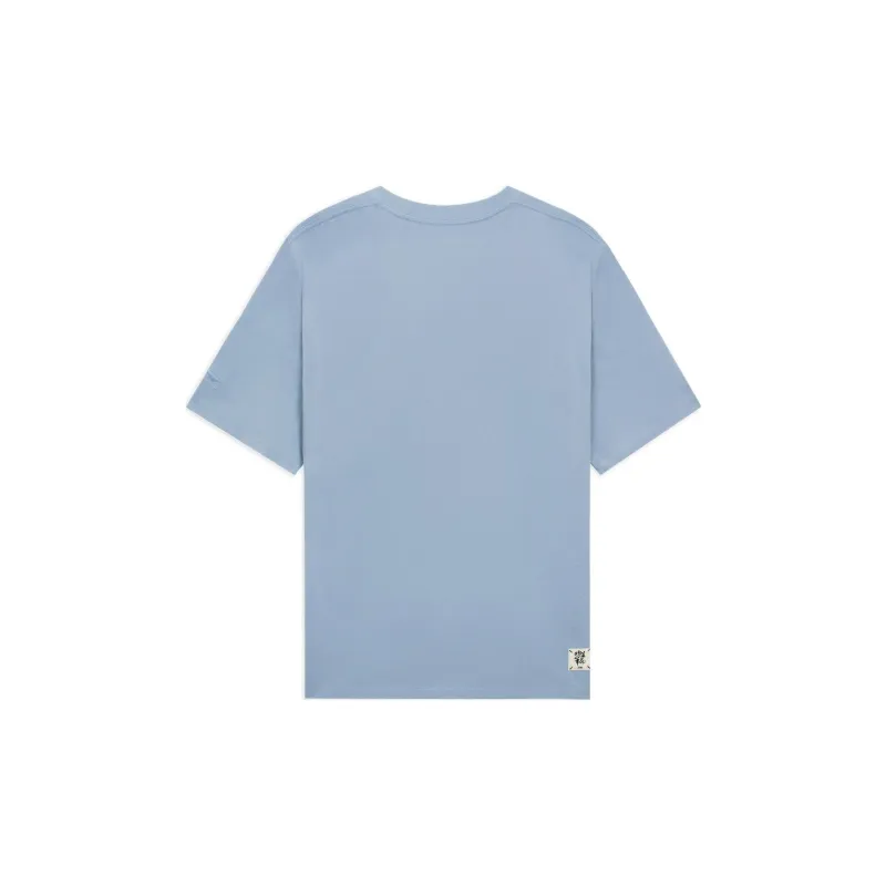 LiNing Sports Trend Series T Shirt Men's Soft Gray Blue-1