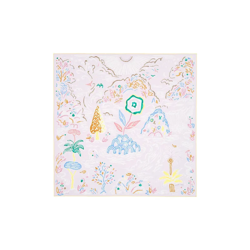 HERMES Silk Scarves Women's Light Pink-0