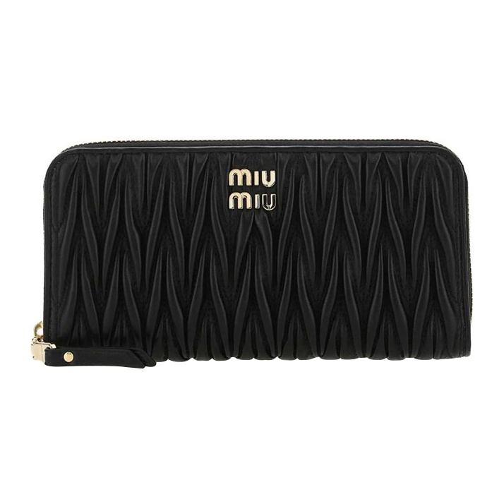 MIU MIU Archive Bifold Wallet Black Leather Vintage Used | eBay