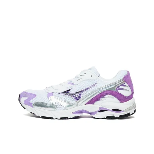 Mizuno Wave Rider 10 Running Shoes Unisex Low-Top White/Silver/Purple