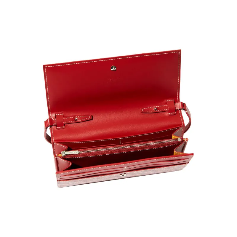 GOYARD Varenne Canvas With Leather Shoulder Bag, Crossbody Bag Women's Red-3