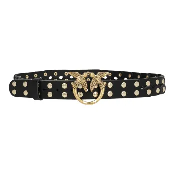 PINKO Fashion Individual Leather Belt Black