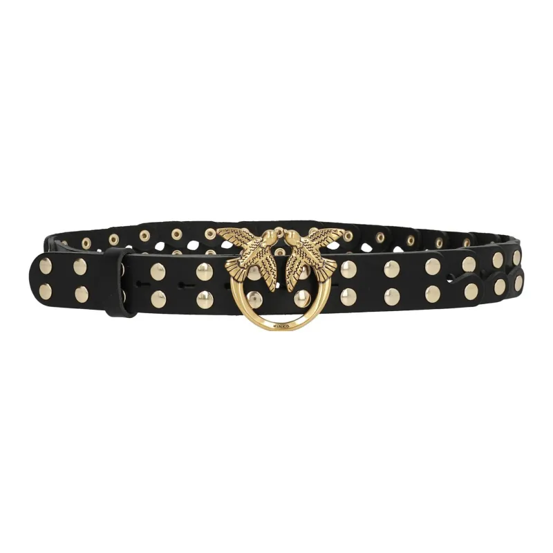 PINKO Fashion Individual Leather Belt Black-0