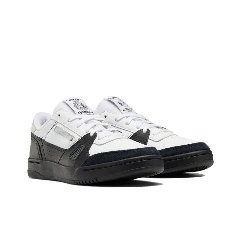 Reebok Lt Court Cozy Wear resistant Skateboarding Shoes Unisex White Black-2