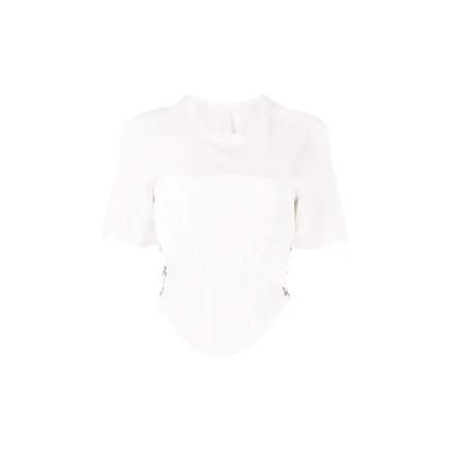 DION LEE Crop Tops Women's White