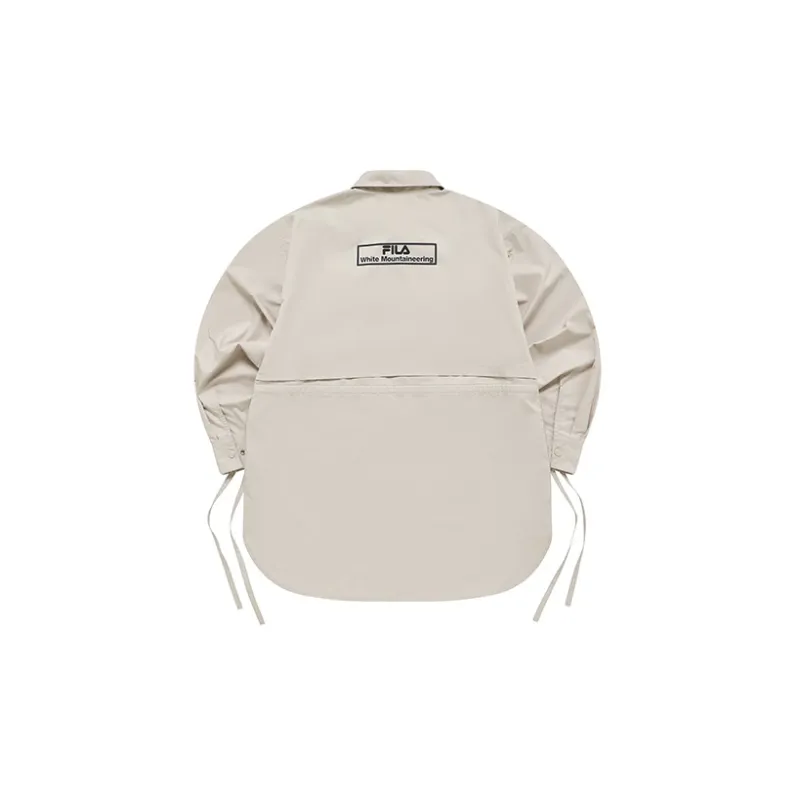 FILA FUSION x White Mountaineering FILA FUSION Hakusan L Collaboration Collection Shirt Women's Camel-1