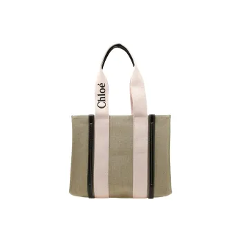 Chloe Chloé Bags Canvas With Leather Tote Bag, Canvas Bag, Handbag, Shoulder Bag Women's