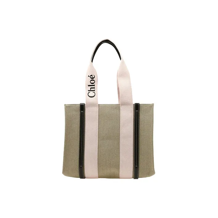 Chloe Chloé Bags Canvas With Leather Tote Bag, Canvas Bag, Handbag, Shoulder Bag Women's-0