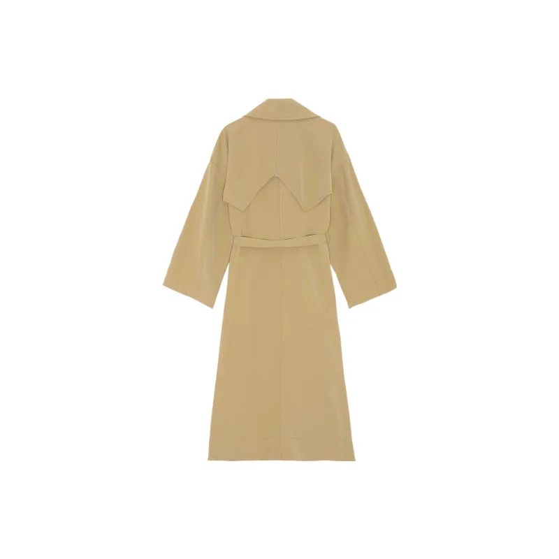 GANNI Trench Coats Women's Khaki-1