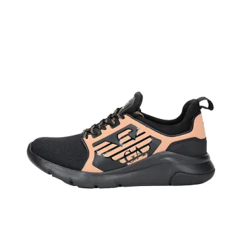 EMPORIO ARMANI EA7 Casual Shoes Unisex Low Top Black/Light Brown