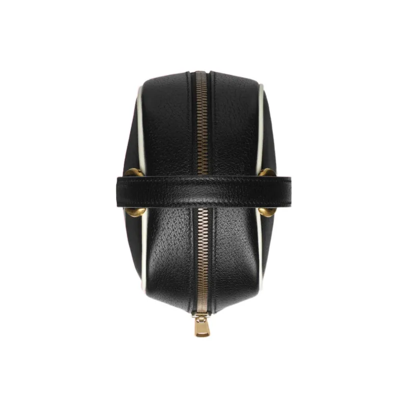 GUCCI Adidas, Collaboration Leather Small Square Bag Handbag Mini Men's Black-5