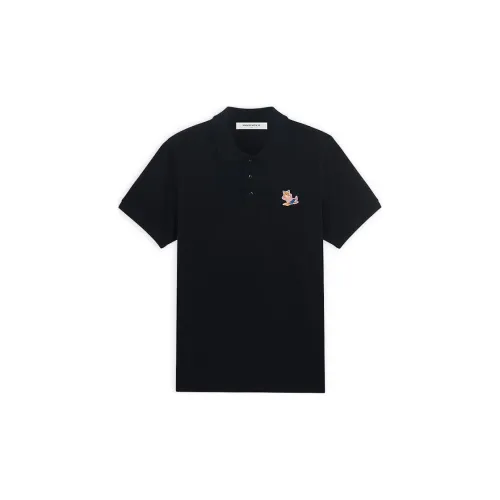 Maison Kitsune Polo Shirts Men Black