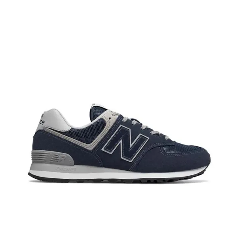 New Balance NB 574 Cushioned Slip Resistant Abrasion Resistant Low Top Casual Running Shoes Unisex Marine-1