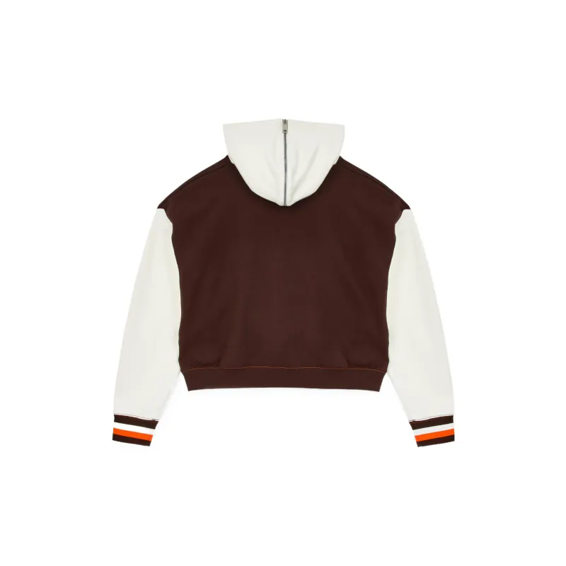 JORDAN Women's JORDAN Maison Chateau Rouge Hoodie Brown/Cream White-1