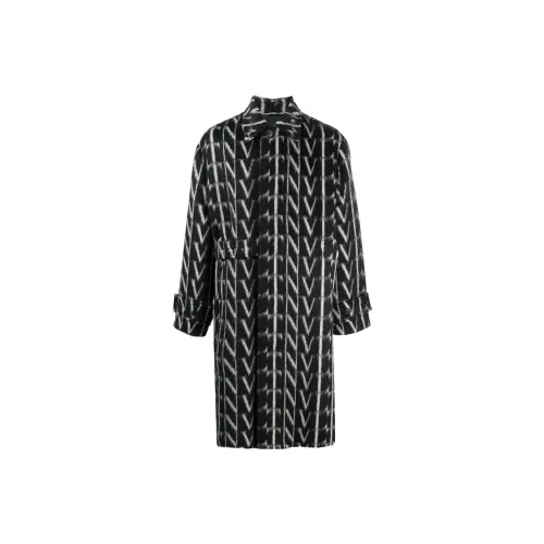 Valentino Coats Men Black