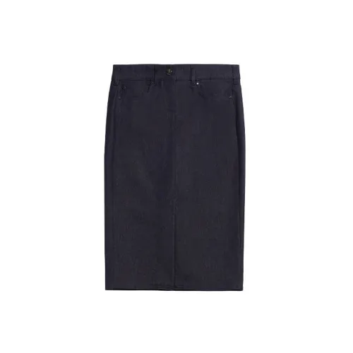 MaxMara Denim Long Skirts Women's Blue