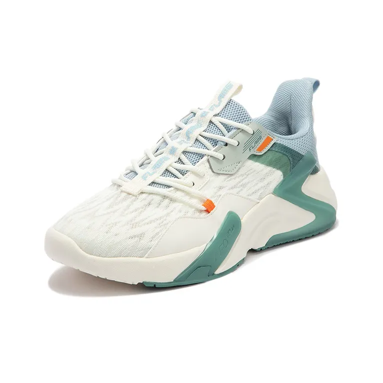 361° Casual Shoes Men Low Top Feather White/Mint Gray Green-2