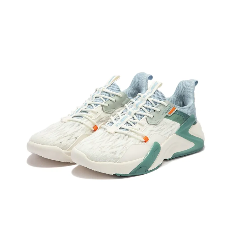 361° Casual Shoes Men Low Top Feather White/Mint Gray Green-3
