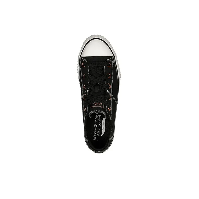 Skechers Bob's Arch Fit Utopia Slip-Resistant Cushioning Wear-Resistant Low-Top Skateboard Shoes Women's Black-3