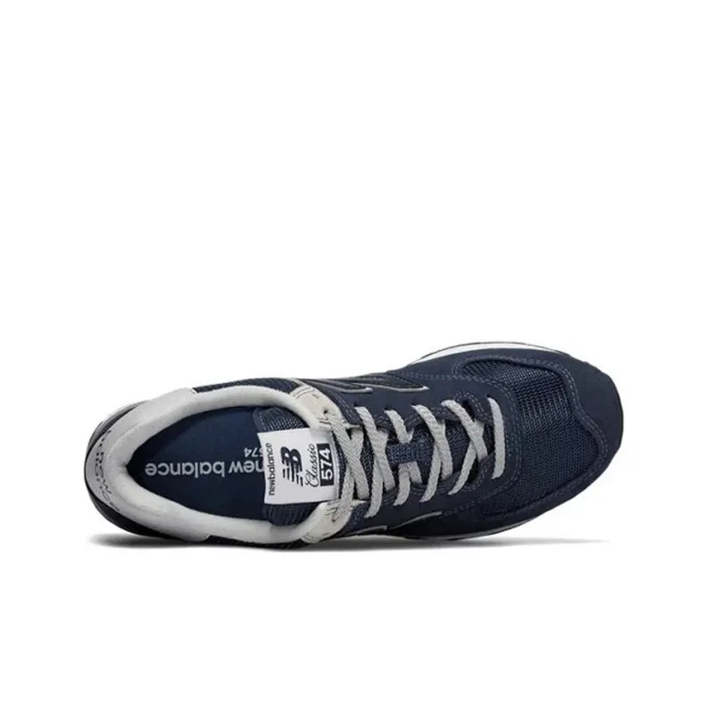 New Balance NB 574 Cushioned Slip Resistant Abrasion Resistant Low Top Casual Running Shoes Unisex Marine-2