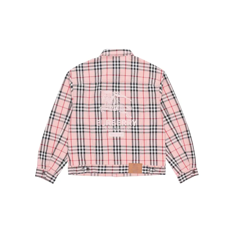 Supreme Burberry Denim Trucker Jacket-5